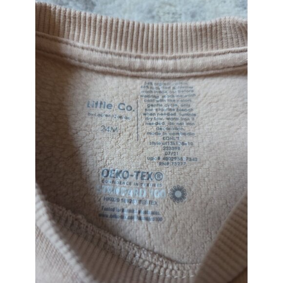 Little Co 24 months Babe Sweatshirt‎ Fall Winter Neutral - Picture 2 of 3